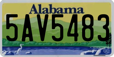 AL license plate 5AV5483