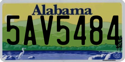 AL license plate 5AV5484