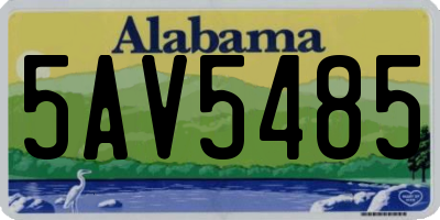 AL license plate 5AV5485