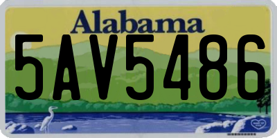 AL license plate 5AV5486