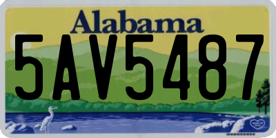 AL license plate 5AV5487