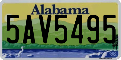 AL license plate 5AV5495