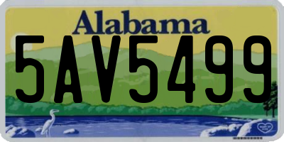 AL license plate 5AV5499