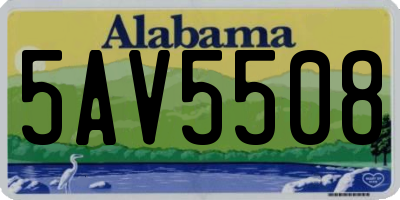 AL license plate 5AV5508