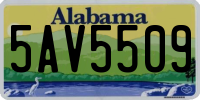 AL license plate 5AV5509