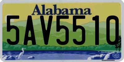 AL license plate 5AV5510