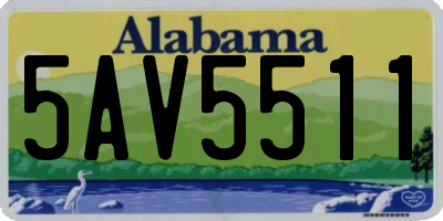 AL license plate 5AV5511