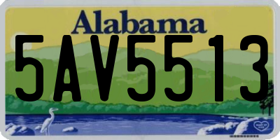 AL license plate 5AV5513