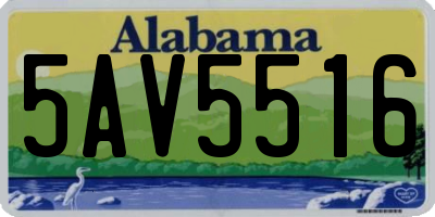AL license plate 5AV5516