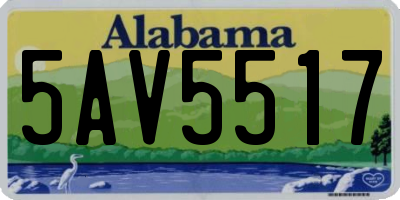 AL license plate 5AV5517