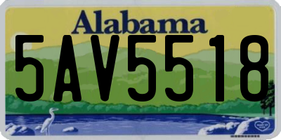 AL license plate 5AV5518