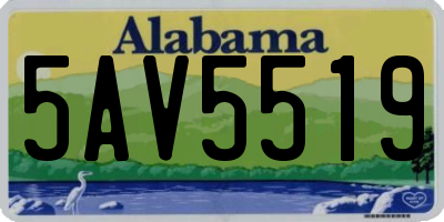 AL license plate 5AV5519