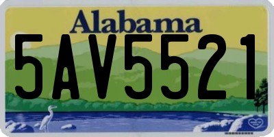 AL license plate 5AV5521