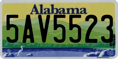 AL license plate 5AV5523