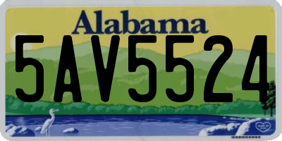 AL license plate 5AV5524