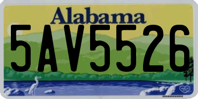 AL license plate 5AV5526