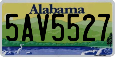 AL license plate 5AV5527