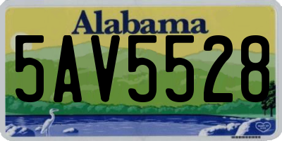 AL license plate 5AV5528