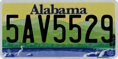 AL license plate 5AV5529