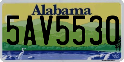 AL license plate 5AV5530