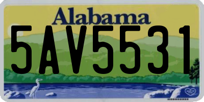 AL license plate 5AV5531