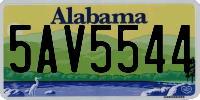 AL license plate 5AV5544