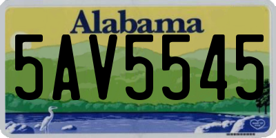 AL license plate 5AV5545