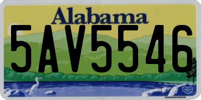 AL license plate 5AV5546
