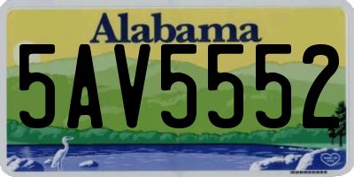 AL license plate 5AV5552