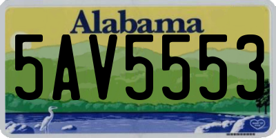 AL license plate 5AV5553