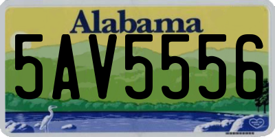 AL license plate 5AV5556