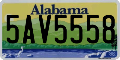 AL license plate 5AV5558