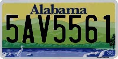 AL license plate 5AV5561