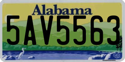 AL license plate 5AV5563