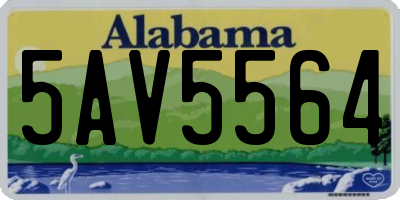 AL license plate 5AV5564