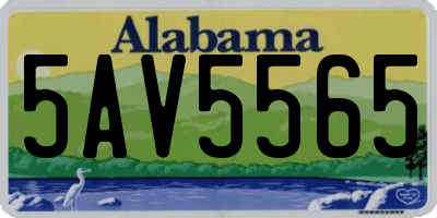 AL license plate 5AV5565