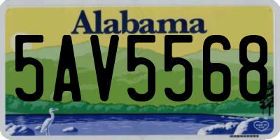 AL license plate 5AV5568