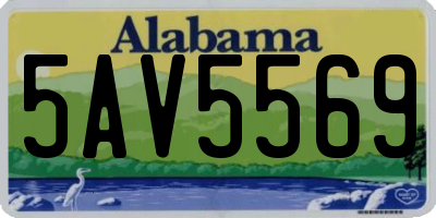 AL license plate 5AV5569