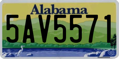 AL license plate 5AV5571