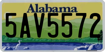 AL license plate 5AV5572