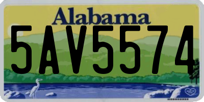 AL license plate 5AV5574