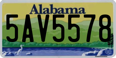AL license plate 5AV5578