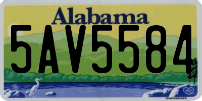 AL license plate 5AV5584