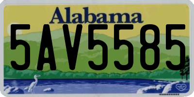 AL license plate 5AV5585