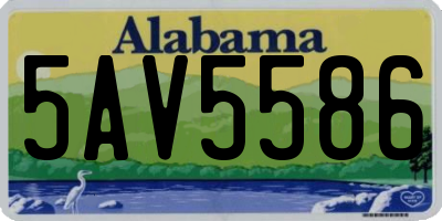 AL license plate 5AV5586