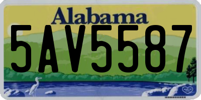 AL license plate 5AV5587