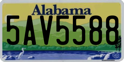 AL license plate 5AV5588