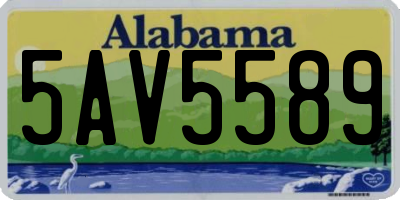 AL license plate 5AV5589