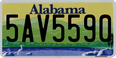 AL license plate 5AV5590