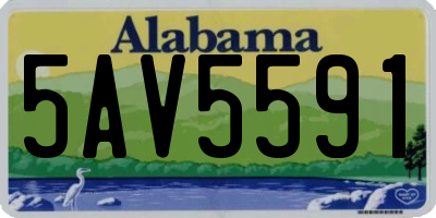 AL license plate 5AV5591